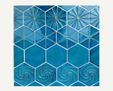 Azul Hexgon Swirl Crown  Pinpoint 118