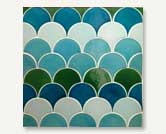 Azul Series Fish Scale Handmade Tile