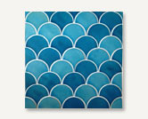 Azul Series Fish Scale Handmade Tile